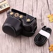 Qiu Qiupeng Full Body Camera PU Leather Case Bag with Strap for Sony A6000 / A6300 / Nex 6(Black) (Color : Black)