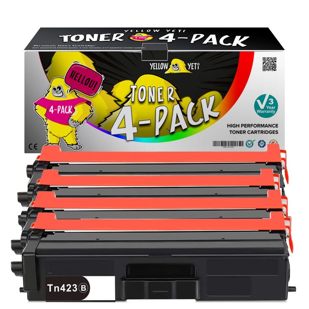 Yellow Yeti TN423 Compatible Toner Cartridges for Brother