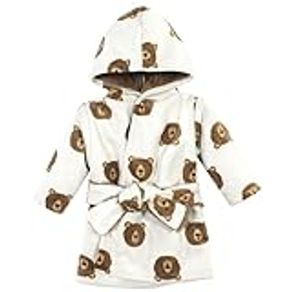 Hudson Baby Unisex Baby Mink with Faux Fur Lining Pool and Beach Robe Cover-ups, Brown Bear, 6-12 Months