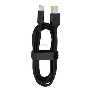 100W USBC To USB Slim Square Tip Cable Type-C PD Charger Power Cord  ForLenovo Laptop 65w 90w Yoga 2 Pro 13 Thinkpad 1.8m - AliExpress