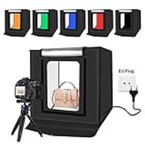 40cm Folding Portable 30W 5500K White Light Photo Lighting Studio Shooting Tent Box Kit with 6 Colors Backdrops