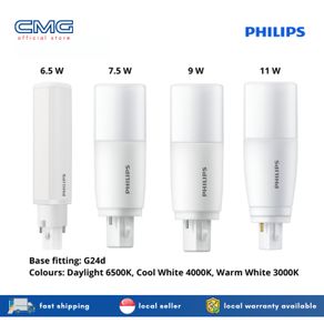*Bundle of 2* Philips LED PLC / PL-C 6.5w/7.5w/9w/11w 2P G24d (DayLight/WarmWhite/CoolWhite)