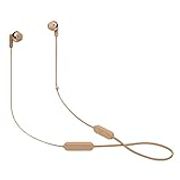 JBL TUNE 215BT In-Ear Wireless Earbud Headphone with Pure Bass Sounds and Microphone, 12.5mm Driver, 16 hour battery life, Cream Gold