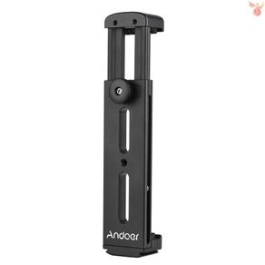 Andoer Metal Tablet Clip Tablet Tripod Adapter Holder Clamp with Cold Shoe Mount 1/4 Inch Thread 13.5-25.5cm/ 5.3-10in A