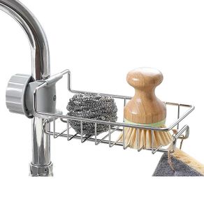 Ossayi Stainless Steel Kitchen Faucet Drain Racks Basket Dishcloth Storage Organizer Holder Sink Accessories