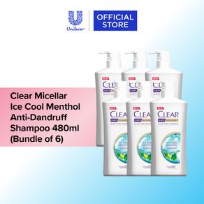 [Bundle of 6] Clear Micellar Anti- Dandruff Shampoo 480ml