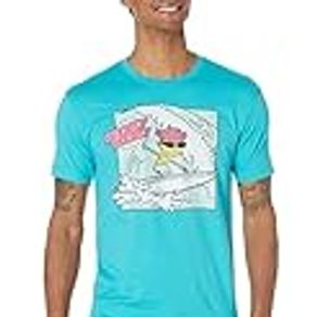 Nickelodeon Rocket Power Woogidy Line Young Men's Short Sleeve Tee Shirt, Tahiti Blue