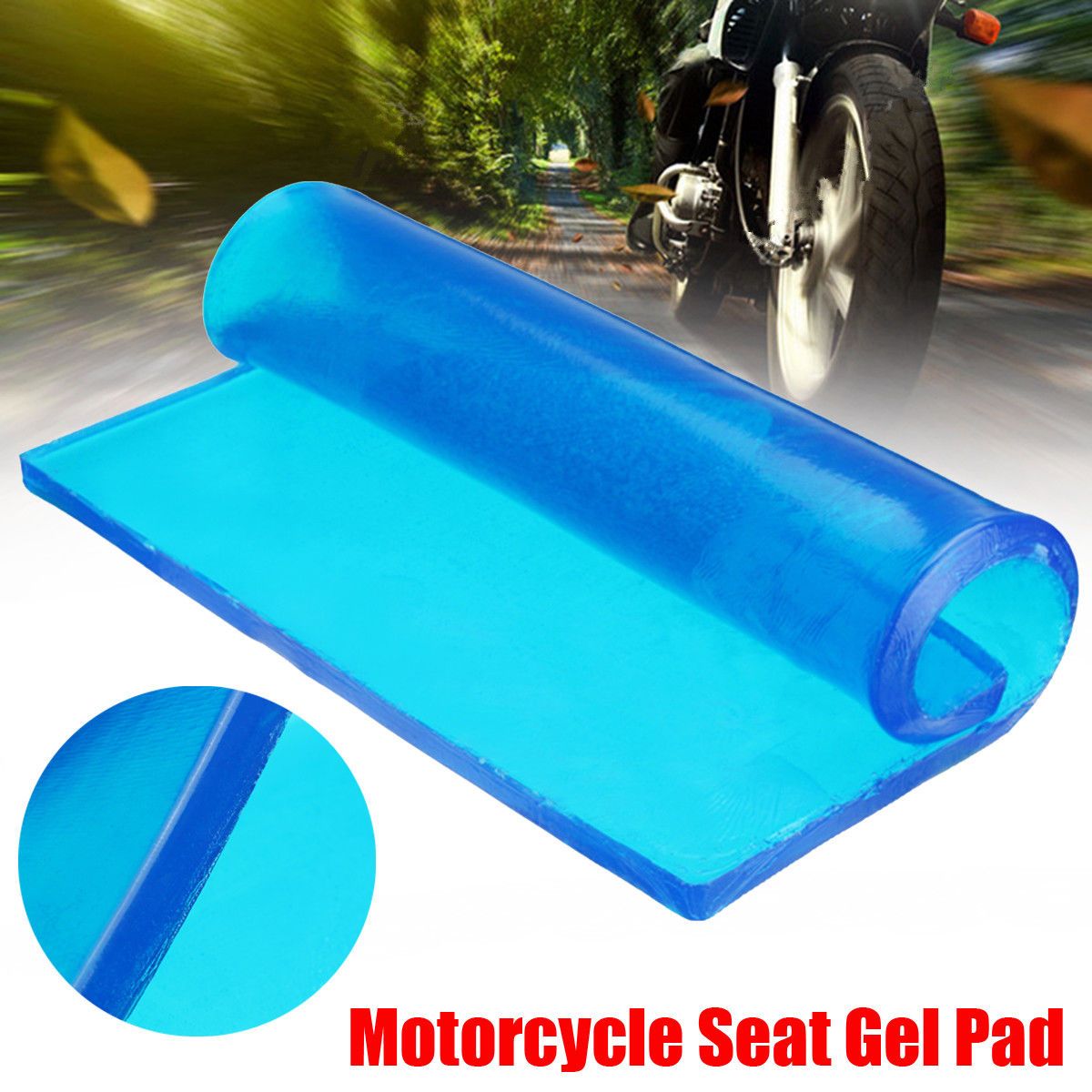 VODOOL Motorcycle Seat Gel Pad Shock Absorption Mat Motorbike