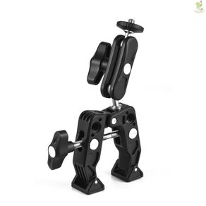 Multi-functional Super Clamp Aluminum Alloy with Dual 360° Rotatable Ballhead 1/4 Inch Screw Connection 1/4 Inch & 3/8 Inch Threads 1.5kg Load Bearing   Came-9.1