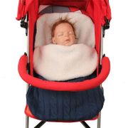 Baby Warm Sleeping Bag Thickening Plus Velvet Knit Warm Blanket Wool Stroller Sleeping Bag Infant Stroller Sleep Footmuff