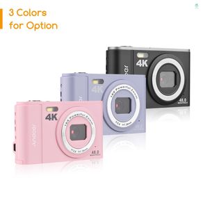 Andoer Portable Digital Camera 48MP 4K 2.8-inch IPS Screen 16X Zoom Self-Timer 128GB Extended Memory Face Detection Anti-shaking with 2pcs Batteries Hand Strap Carry Pouch