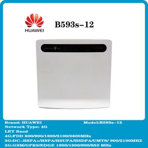 Unlocked Used Huawei B593u-12 B593s-12 4G LTE 100Mbps CPE Router With Antenna with Sim CardSlot 4G LTE WiFi Router