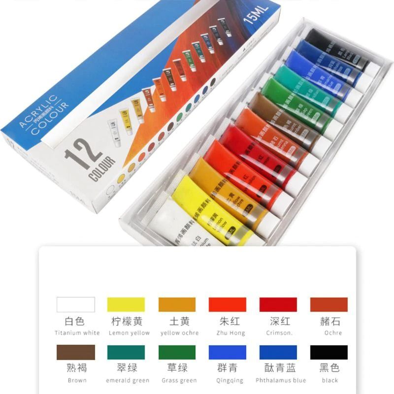 SG] DitaDot Premium Mini Acrylic Paint 12 Colours DIY