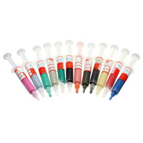 SHGO HOT-12Pcs Diamond Polishing Lapping Paste Compound Syringes 0.5-40 Micrometer 5 Gram