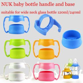 NUK wide neck glass baby bottle accessories handle and base anti-broke tools