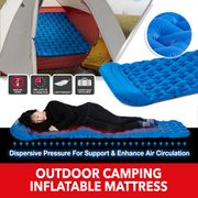 【68*196cm】 Outdoor Camping Inflatable Mattress / Inflatable Sleeping Pad with Pillow / Outdoor Camping Mat Mattress / Tent Portable Camp Moisture-proof Pad / Air Mattress / Folding Bed / Ultralight Air Cushion Hiking