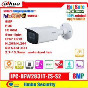 Security CCTV 8MP WDR IR Bullet Network Camera IP67 PoE IPC-HFW2831T-ZS