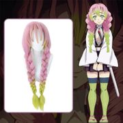 Anime Comic Demon Slayer Kimetsu No Yaiba Cosplay Wigs Kanroji Mitsuri Cosplay Wig Synthetic Wig Long Pink braided hair