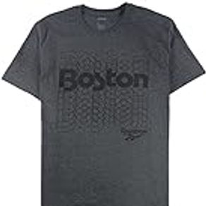 Reebok Mens Boston Graphic T-Shirt, Grey, L