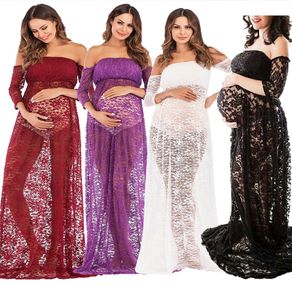 Maternity Dresses For Photo Shoot Maternity Clothes Photography Props Pregnancy Dress Lace Maxi