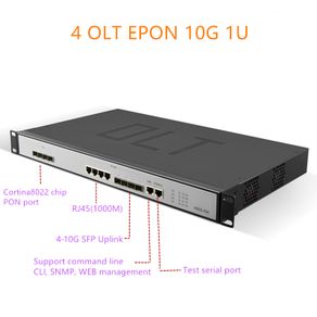 EPON OLT E04 1U EPON OLT 4 Port For Triple-Play 1.25G/10G uplink 10G olt epon 4 pon 1.25G SFP port PX20+ PX20++ PX20