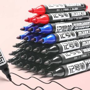 5PCS Deli marker thick head large capacity hook pen oily marker waterproof big head pen