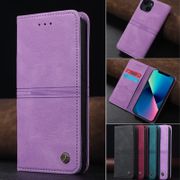 Flip Leather Case For iPhone 14 13 12 Pro Max Mini Business Soft Shell Magnetic Card Slots Line Wallet Cover Casing