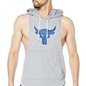 Under Armour Men's Project Rock Sleeveless Athletic Hoodie Shirt (US, Alpha, Medium, Regular, Regular, Grey)