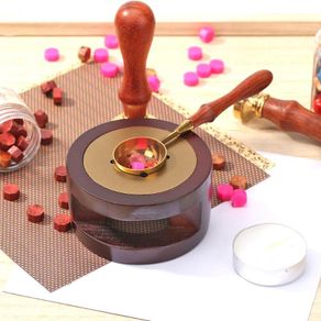 Mini glue Pot Fire Wax Warmer Melts Electric Heater Wax bar Sticks Beads  Melting seal Glue Furnace Tool Stove For Wax Seal Stamp