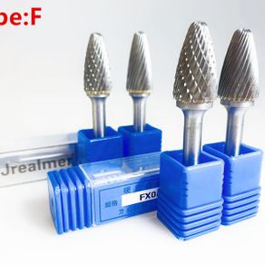 Jrealmer 1pcs F Type 6mm shank Tungsten Carbide Rotary Burrs Milling Cutter Rotary Tool Burr Rotary Dremel