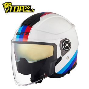 HOT sale Open Face Half PU Leather Helmet Moto Motorcycle Helmets vintage  Motorbike Headgear Casque Casco For helmet - AliExpress