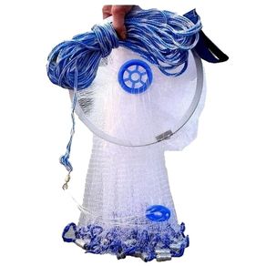 8Ft Spread Nylon Filament Fish Gill Net Throw Fishing For Hand Cast