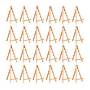 24 Pack Mini Wood Display Easel Wood Easels Set For Paintings Craft Small  Acrylics Oil Projects 