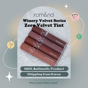 [rom&nd] NEW ZERO VELVET TINT Winery Velvet Series (5 Colours) | romand Lip Tint Matte Soft Blur Smudge Finish romnd