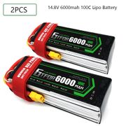 GTFDR 4S Lipo Battery  14.8V 6000mah 100C-200C Lipo Battery 4S  For FPV Drone Airplane Car Racing Truck Boat RC Parts