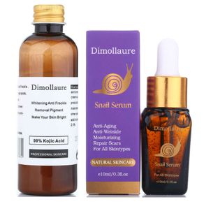 *Dimollaure Pure Kojic Acid Whitening Powder Snail Hyaluronic Acid Moisturizing Serum Removal Acne Scar Pigment Melanin