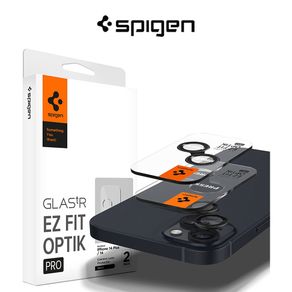 [2 Pack] Spigen iPhone 15 / 15 Plus / 14 / 14 Plus Camera Protector Lens Protector EZ Fit Optik Pro Tempered Glass