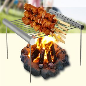 Portable Stainless Steel BBQ Grill Folding BBQ Grill Mini Pocket BBQ Grill Barbecue Accessories For Home Park