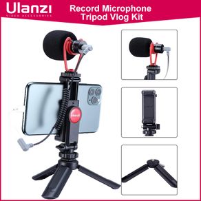 Ulanzi Record Microphone Tripod Vlog Kit Mini Tripod Vertical Shooting Phone Mount Kit 3.5MM Jack Video Audio Microphone