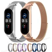 Watch Strap For Xiaomi Mi Band 5 6 Wrist Metal Bracelet Stainless Steel Milanese MIband for mi band 6 MiBand 5 Black/Rose Gold/Multicolor Men Women Waterproof Wristband Suit