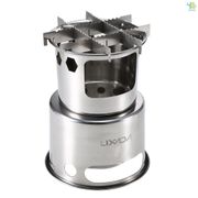 [BF Lowest] Lixada Portable Folding Wood Stove Outdoor Lightweight Stainless Steel Picnic Camping Cooking Wood Stove