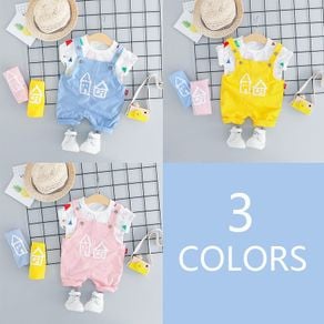 ✨ Summer Toddler Clothes Kids Boy Girl Cartoon T-Shirt + Shorts Outfits Set