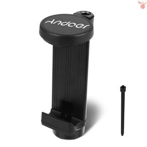 Andoer AD-01 Universal Phone Tripod Mount Smartphone Holder Clip Phone Clamp Vertical Horizontal Use Compatible with iPh