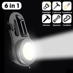 Multifunctional Mini Bright COB Torch/ USB Charge Emergency Light Keychain Pendant Light / Outdoor Camping Torch