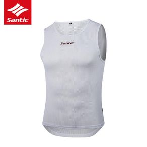 Santic mens riding underwear Quick-drying breathable bicycle short-sleeved running fitness vest