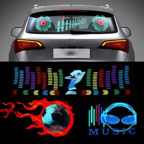 Car Styling Sticker Music Rhythm LED Flash Light Lamp Sound Activated Equalizer Car Sticker Music Rhythm LED Flash Light