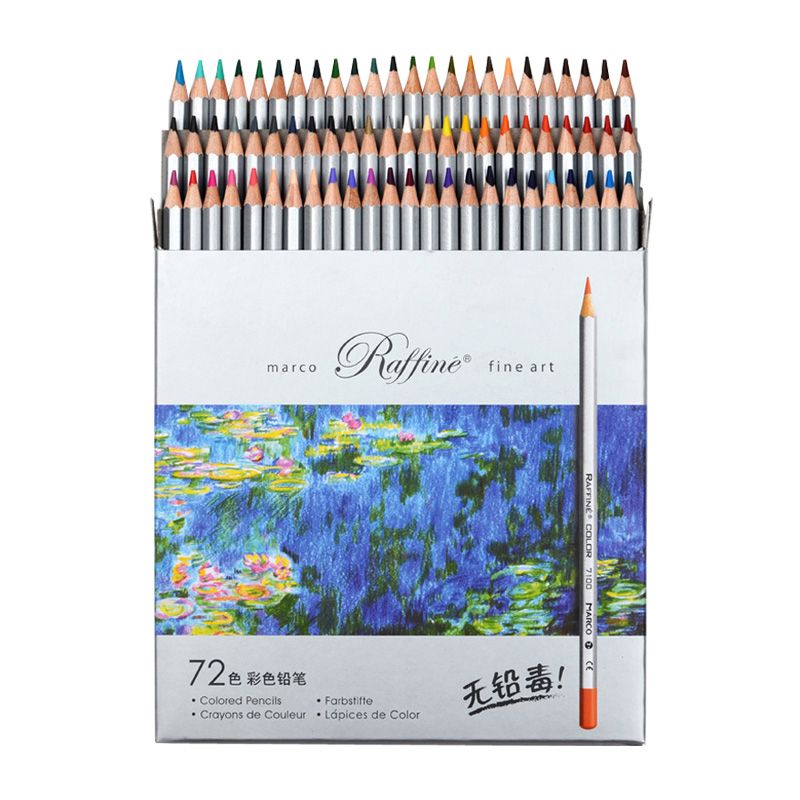 Marco Renoir 72/100 Colors Fine Sketch Pencils Professional Oily Color  Pencils Coloured Drawing Pencil Set Office School Art Supplies