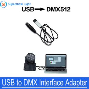 USB To DMX Interface Adapter Cable Stage Light PC DMX512 Controller Dimmer  DMX