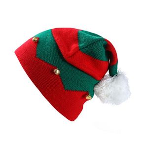 Stat Kids Children Baby Xmas Beanie Knitted Skull Cap Jingle Bells Christmas Elf Hat