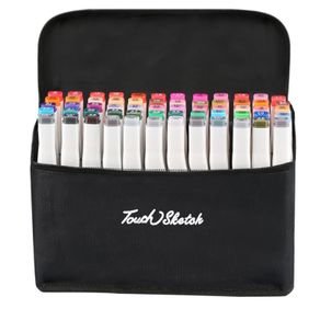 TOUCHFIVE 12-168 Colors Alcohol Sketch Markers Pen Set Dual Tip Art  Permanent Drawing Marker For Student Coloring Art Supplies
